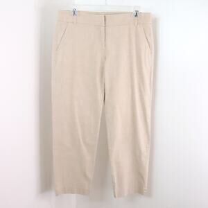 J.Crew Women’s 0/S Beige CityFit Cocktail Capri Cropped Cotton Pants